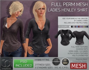 Display Ladies Henley Shirt