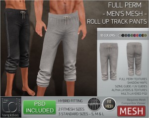 Display ROLL UP TRACK PANTS