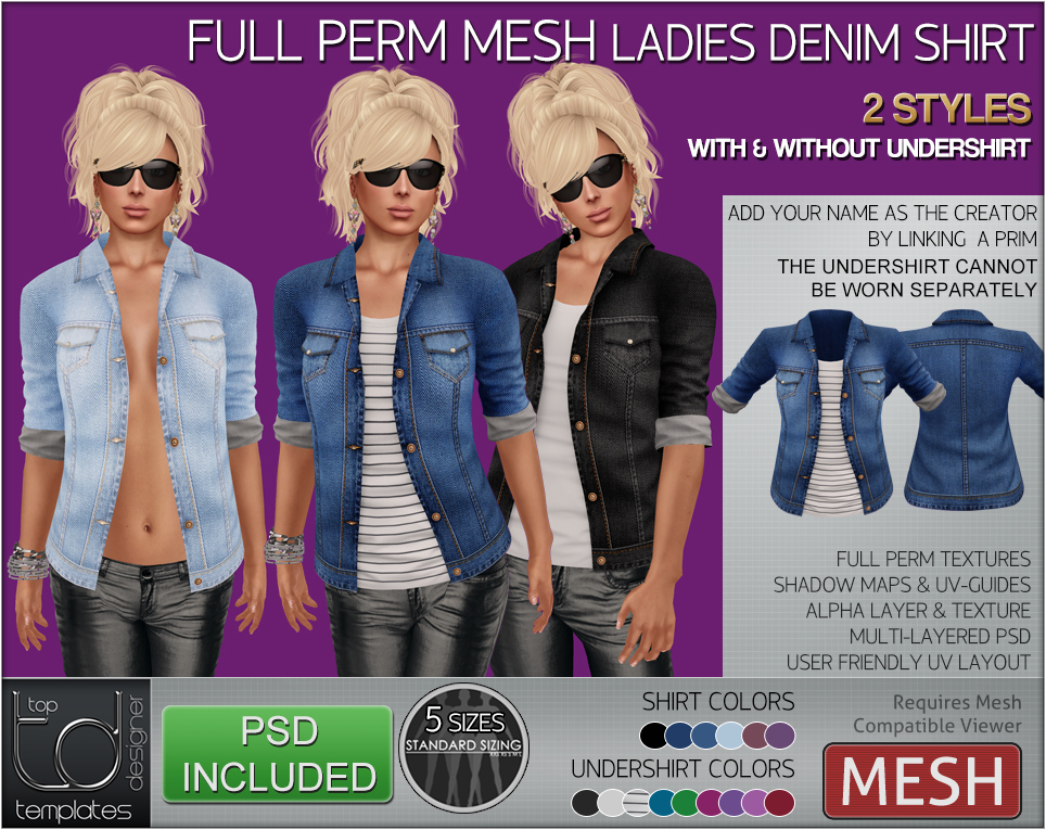 TD Templates Clothing Templates For SL
